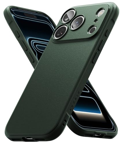 Image of Ringke Onyx Compatible with iPhone 17 Pro Max Case Back Cover Rugged Flexible Durable Anti-Slip TPU Protection Shockproof - Dark Green
