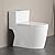 SouNor SN1028N One Piece Elongated Modern Toilet Soft close Seat Top Dual Flush 1.1/1.6 GPF Double Cyclone Flushing 1000 MaP Score 12"Rough in