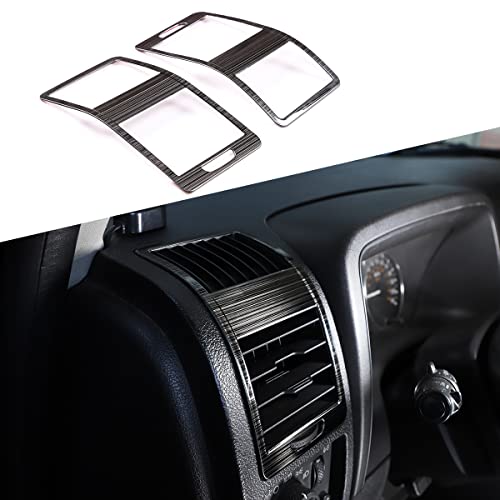 DIYUCAR Acero inoxidable Car Styling Dashboard Side Air Conditioning Outlet Marco Cover Trim Para Hummer H3 2005 2009 Auto Accesorios (Estilo A)