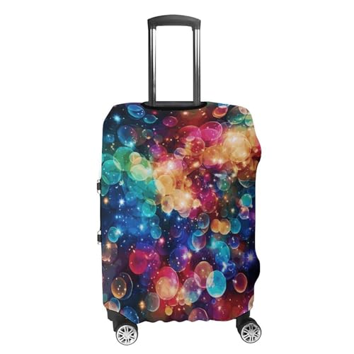 Colorful Rainbow Stars Travel Luggage Cover Anti-scratch Suitcase Cover Elastic Suitcase Protective Cover Fits 19-32 Inch Luggage XL4