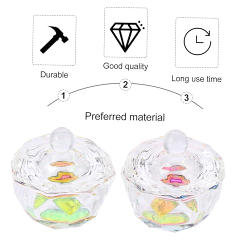 2 Pzs Plato Octagonal Para Manicura Con Tapa miniatura 7