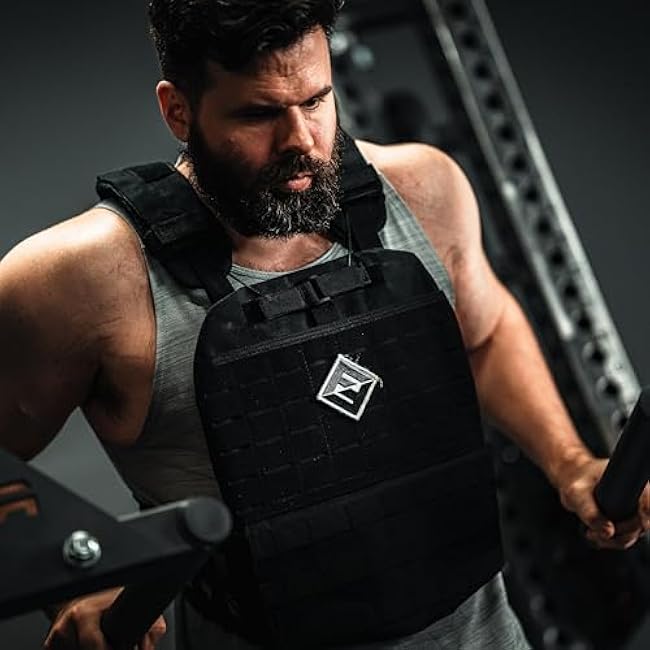 F&F STEEL Adjustable Weighted Vest & Plates - Strength, Edurance, Running, Hiking, Rucking, Fitness WODs