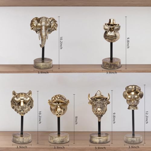 Escultura de Resina Artesanal Tigre Decoración Moderna miniatura 3