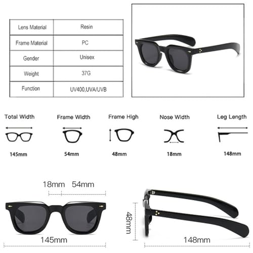 ZIUTNSAV-Women Rivets Decoration Sunglasses Retro Punk Men Gradient Yellow Sun Glasses Shades UV4003