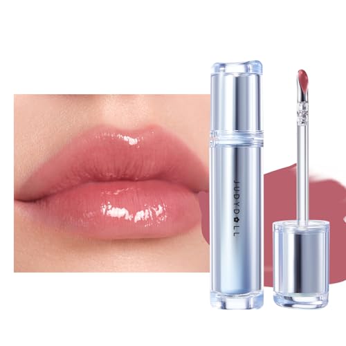 JUDYDOLL Ice Watery Lip Gloss Moisturizing Liquid Lipstick with Hyaluronic Acid & Collagen Long-lasting Mirror Lip Glazes with Iron Applicator(11 Grape Shake 2.4 Grams)