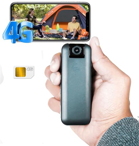 Mini Telecamera spia con SIM 4G da Interno Senza Fili 1080P FHD spy camera, compresa di sim già attiva, Visione 160°, Visione Notturna allarme movimento visione da APP manuale italiano (CB77-C)