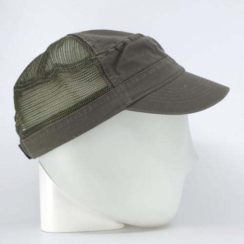 Image of The Vintage Year Heavy Stitching Washed Cotton Cadet Hat - Durable Military Baseball Cap for Men & Women, Outdoor Casual Wear