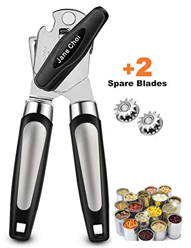 Can Opener Manual, Stainless Steel Can Openers with Smooth Edge Jane Choi Manual