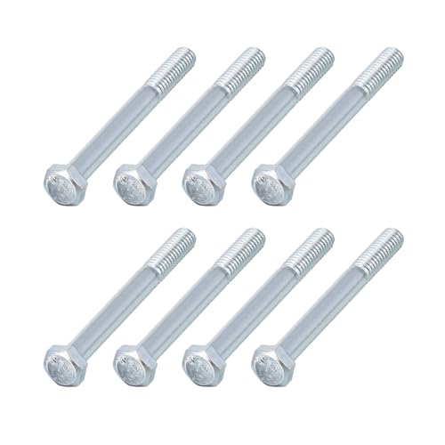METALLIXITY Hex Bolts (5/16-24x3) 8Pcs, Grade 2 Carbon Steel Zinc Plated Partial Threaded, UNF Fine Thread Hex Head Screw Bolt - for Furniture Repair, Silver