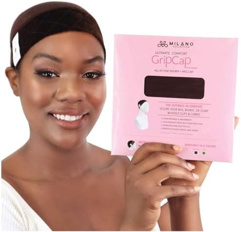 Milano Collection GripCap All in One WiGrip Comfort Band & Wig Cap in Brown