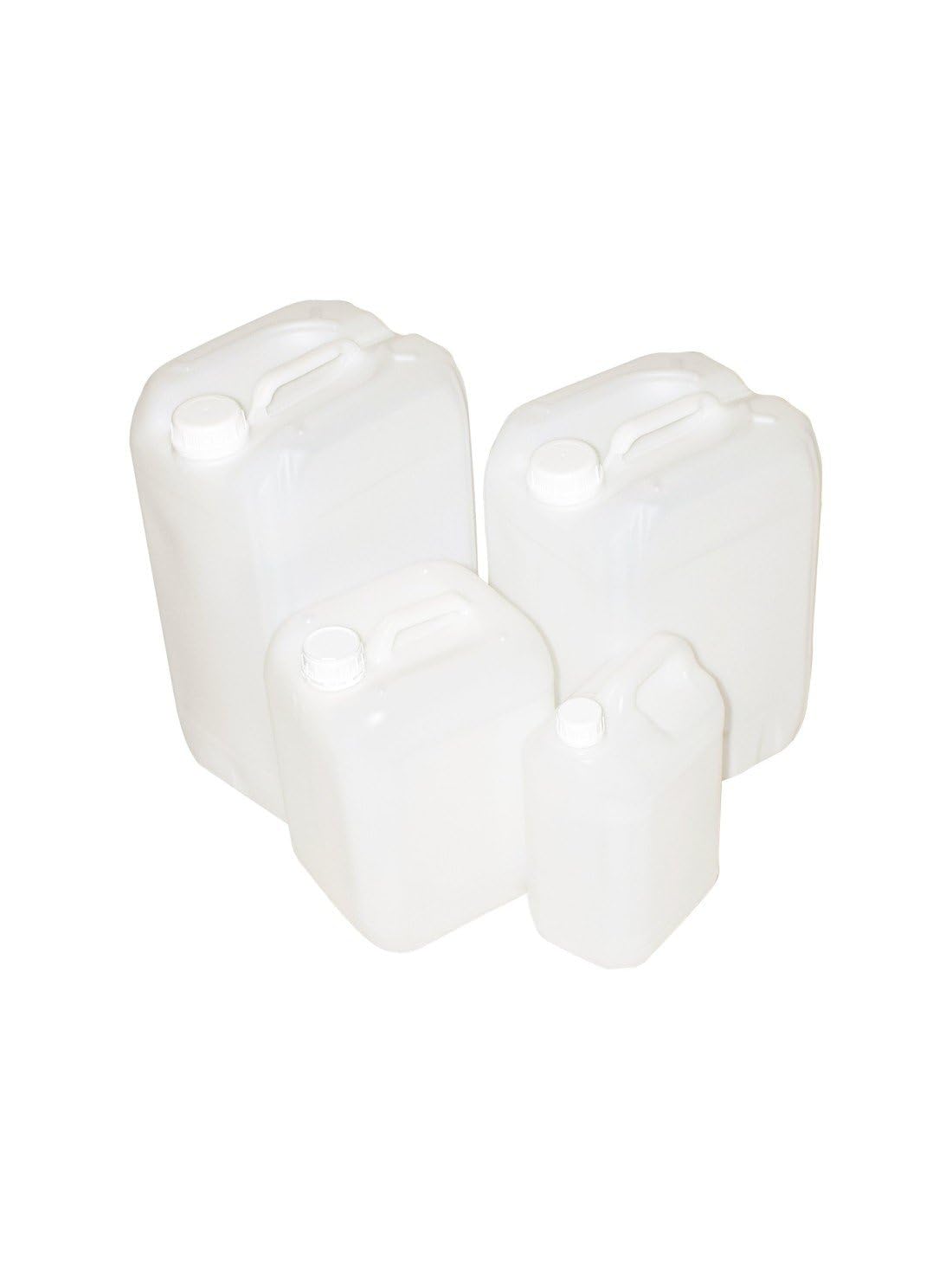 Jardin202 - Bidón Plástico Alimentario con Asa - Garrafa Blanca Multiusos | Pack 8 uds (5 Litros)