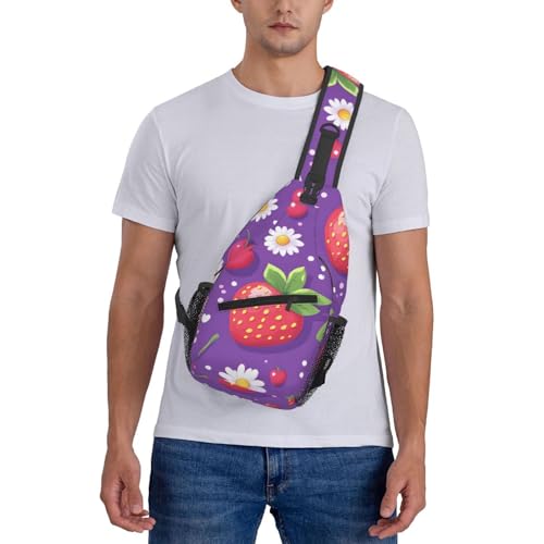 Morrales Sling con Estampado de Fresas para Hombre y Mujer miniatura 7