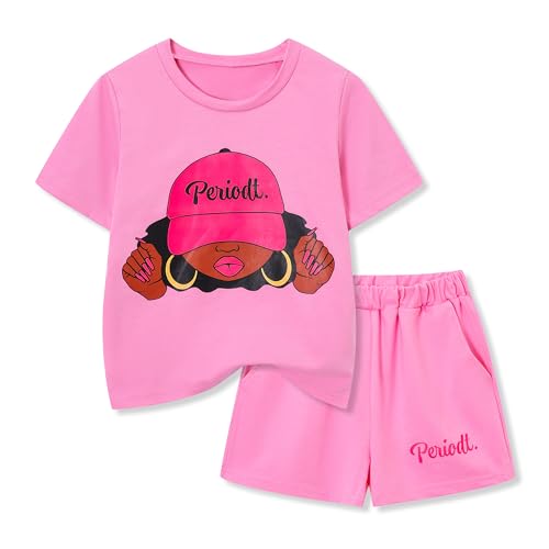 Image of Kid Toddler Girl Butterfly Printed Short Sleeve T-Shirt + Waist Shorts Set 2PC Clothing For Summer