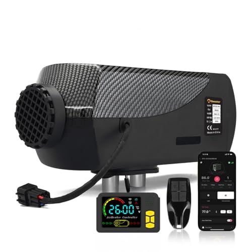 Sonnenlicht 2KW 12V 24V Parkplatz Diesel Heizung, Nacht Luftheizung, Upgrade Smart Fernbedienung mit Bluetooth APP Steuerung Ultra leise Ölpumpe für LKW, Boot, Auto Anhänger, Wohnmobile, Wohnmobile