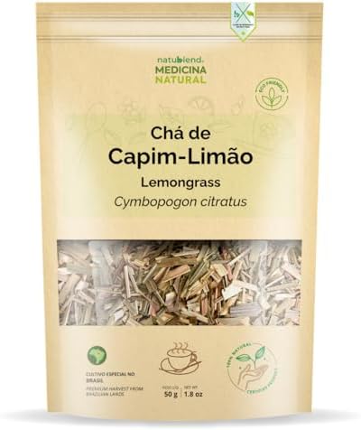 Chá de Capim Limão, Folhas Selecionadas, Medicina Natural, 50g