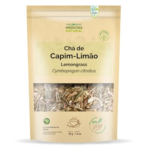Chá de Capim Limão Cítrico, Capim Cidreira, Medicina Natural, 50g
