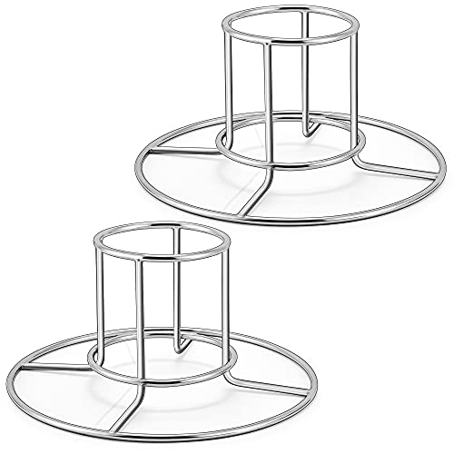 TeamFar Beer Can Chicken Holder 2 Pack Stainless Steel Chicken Rack Stand Beer Butt Chicken Stand for Grilling Smoking Roasting Sturdy & Portable Dishwasher Safe & Easy Clean