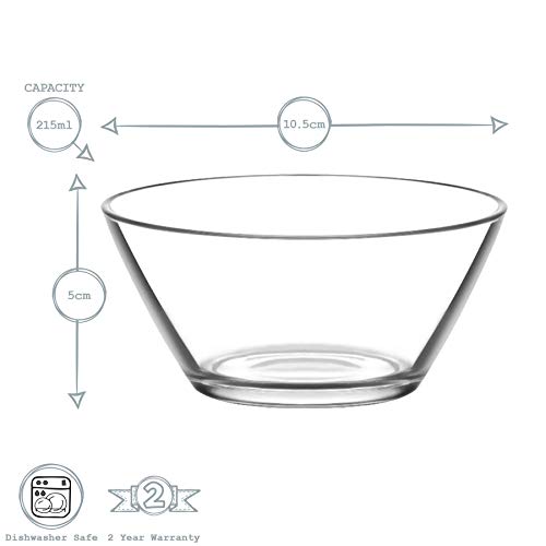 LAV Vega -Glas -Servierschalen - 10,5cm - Packung Von 6