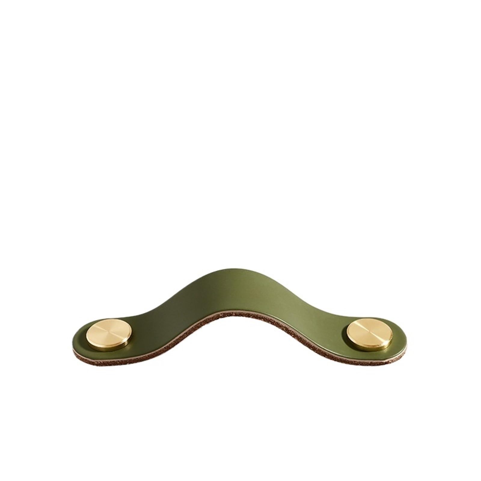 CQAHDSEVF Leather Drawer Pulls, Leather Cabinet Handles Multicolor(Green 96mm)
