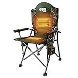 Gobi Heat - Terrain Portable Heated Camping Chair - Outdoor Folding Chair with Heated Filling - Winter Camping Essential - 3 Heat Settings (Mossy Oak® Camo)