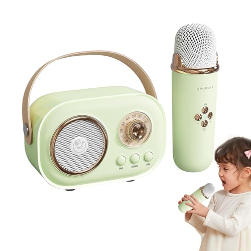 Karaoke portátil | Micrófono portátil con altavoz de karaoke, altavoz inalámbrico portátil con micrófonos, máquina de karaoke creativa con efectos de cambio de voz
