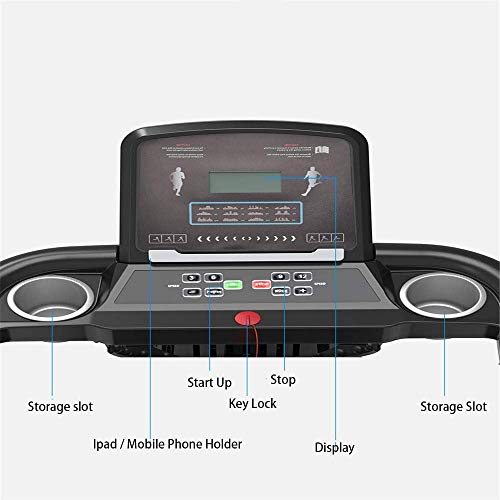 Image of Office Desk Treadmill Treadmill Folding Treadmill Electric Motorized Running Machine W /Incline LCD Display and Cup Holder Easy Assembly Fitness Workout