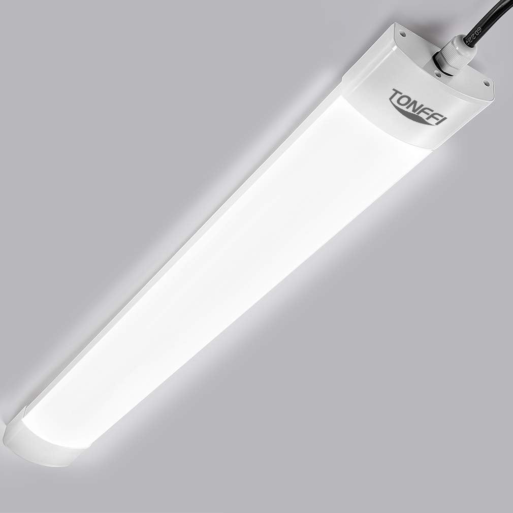 TONFFI Feuchtraumleuchte LED, Feuchtraumlampe, IP65 Kellerlampe für Garage Werkstatt