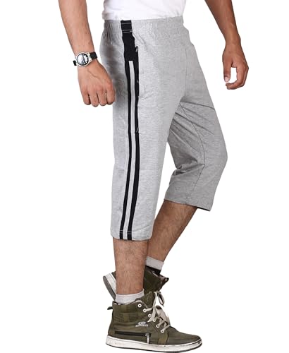 Image of VEGO Mens Cotton Three by Fourth, 3 /4, Capri, Three Quarter Plus Size