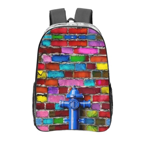 Sac à dos transparent en brique colorée en plastique PVC avec bretelles robustes