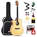 Donner アコースティックギター 左利き アコギ 41インチ カッタウェイ 初心者セット ソフトケース＆チューナー付きDAG-1CL