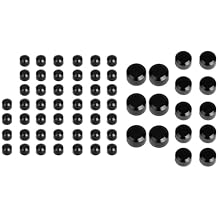 Black 62pcs Motorcycle Engine Bolt Covers Head Bolt Toppers Caps Kit for Harley Touring Electra Glide Road Glide Road King Street Glide Trike 2017-2023 & Softail M8 2018-2023