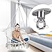 SELEWARE Silent Ball Bearing Swing Hangers, Heavy Duty 360° Rotate Swing Swivel Hook for Wooden Playground Yoga Hammock Chair Rope Punching Bag Porch Tire Web Swing Sets, 1200 Capacity, 2 Pack
