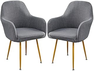 LUKKC 2/4/6 Pezzi Copripoltrona Elasticizzato Copertura Sedia con Braccioli Fodera Poltroncina Sala Pranzo Soggiorno Fodere per Sedie da Scrivania con Schienale Poltrona Impermeabile