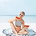 GEEK LIGHTING Bikini Set High Neck Swimsuits Women Full Coverage Stripe Bathing Suits 2 Piece Teen Swimwear,L A-Orange