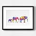 Dignovel Studios 8X10 Unframed Elephant Family of Three Safari Animals Family Watercolor Illustration Art Print Wall Art Poster Home Decor Wall Hanging Birthday N003