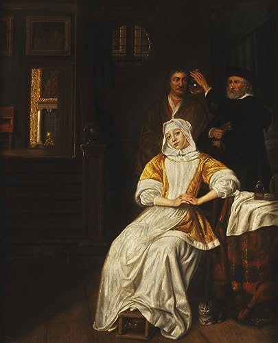 Lienzo de Samuel Van Hoogstraten Un dottore visita una giovane donna para dormitorio 60x90cm