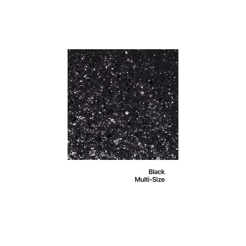 Hemway Ultra Sparkle Glitter - Multi-Size Chunky Fine Cosmetic Glitter Mix For Body Face Hair Eye Nail Art Festival, Crafts For Tumbler Resin Decorations - Black - 100G / 3.5Oz #TOP1