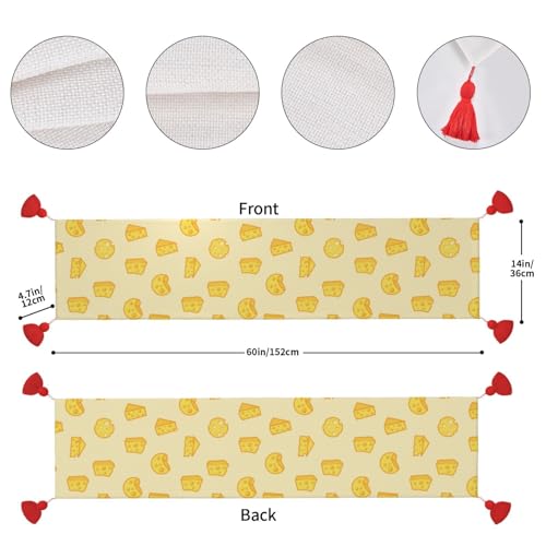Chemin de table fromage antidérapant pour repas de Noël et repas de fête - 5