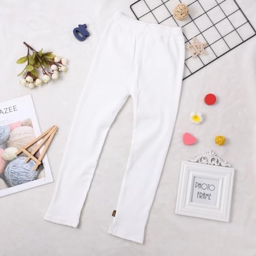 Toddler Girl Leggings Girls Footless Knitted Stocking Pants Stretchy Soft Tights Pants Kids Ankle Length Pants2