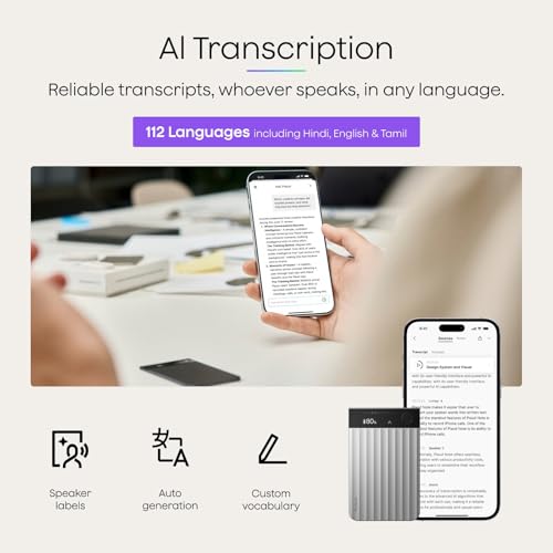 Image of Plaud Note Pro, AI Note Taker for in-Person /Online Meetings and Calls, Smart Transcription & Summarization, Clear Audio, Ultra-Slim Design, Secure Data, Case Included, Black