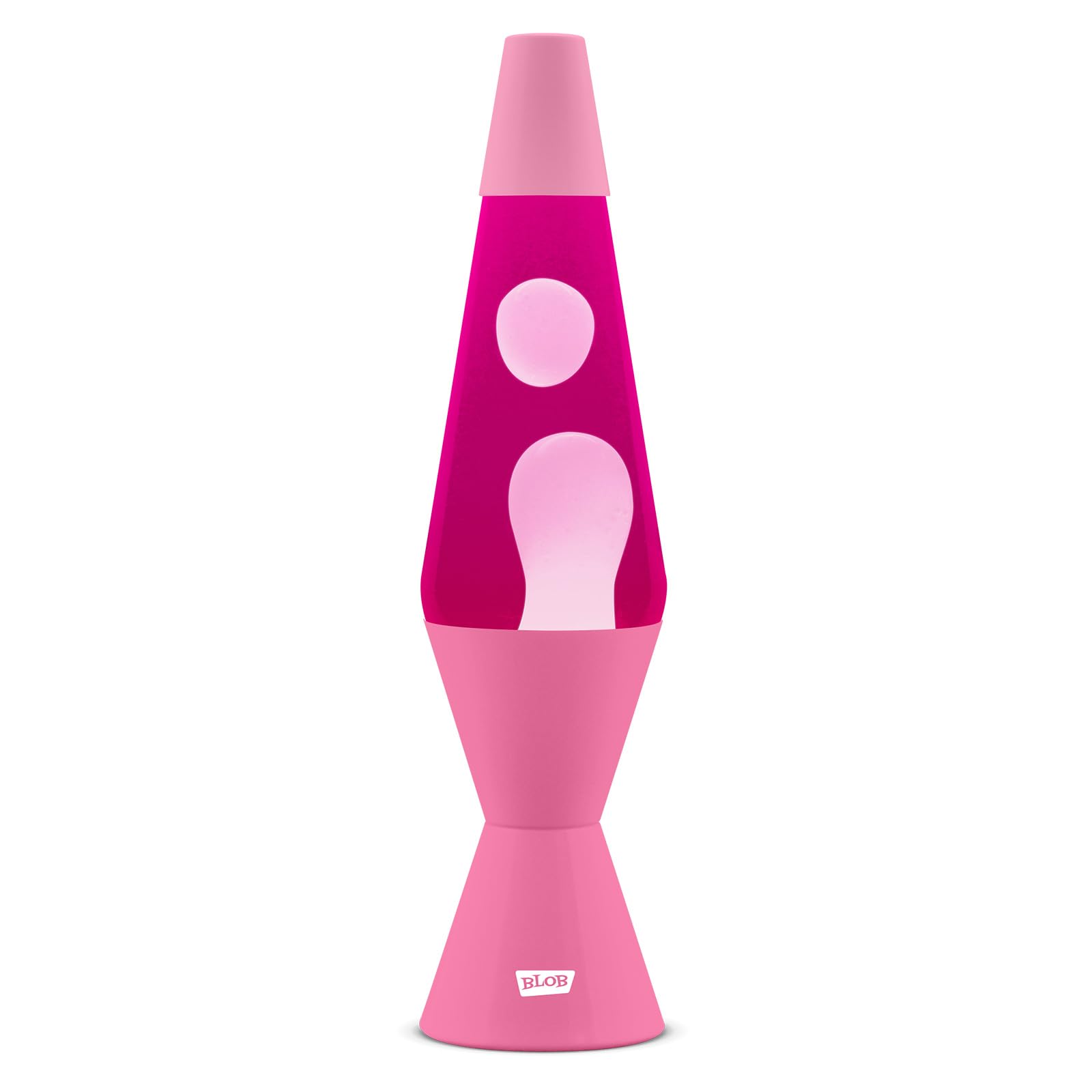 Blob Lamps White/Pink Blob Lamps® Pink Liquid Motion Lamp Vintage Pink Metal Base & Cap Pink Liquid 14.5” Magma Lamp Mood Light Size 14