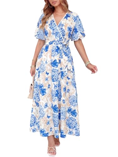 Maxigerui Women's Summer Floral Maxi Dress Spring Wedding Guest Dress
