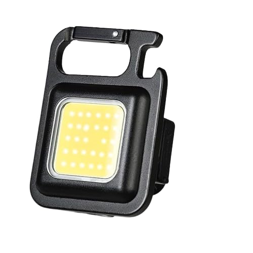 SHONIL Led Mini COB Keychain Light, Rechargeable Led Small Flashlight 500 Lumens Bright 4 Light Modes Pocket Emergency WorkLight with Corkscrew with Bottle Opener-image-12