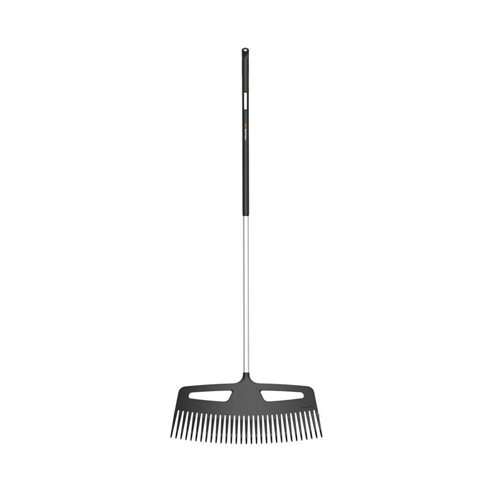 Fiskars Laubbesen mit extrem strapazierfähigen Zinken, Länge: 176,5 cm, Breite: 61,5 cm, Schwarz/Orange, Aluminium/Kunststoff, XXL, Xact, 1027036