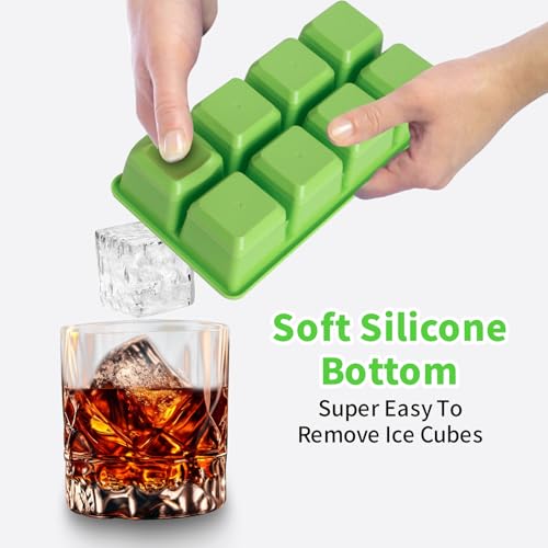 Miniatura 2 de 2 Pcs Cubitera Hielo Grande, Furnsii 16 Cubos Cubiteras Para Hielo Silicona Con Tapa, Libre De Bpa, Bandeja Para Cubitos De Hielo Para Bebidas Frías, Cerveza, Whisky, Cócteles