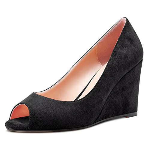 Sandales haut talon compensé NobleOnly au design chic pour robe habillée