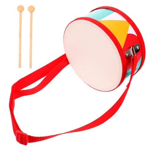 Totority 1 セット スネア 小型ドラムモデル ガラガラ楽器 キッズドラムセット シェーカー楽器 幼児のパーカッションおもちゃ ハンドシェイカー 子 マラカス 木 音楽