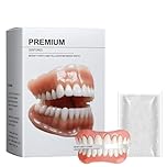Bike/nda Advanced Customized Full Dentures Set,Moldable False Teeth with Silicone Reline,Comfortable Fake Teeth Top & Bottom Set,Temporary Tooth Solution for Long-Lasting Care,Comfortable Fit