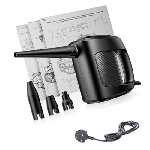 QINZITAO Potente soplador de aire eléctrico de 350 a 400 W, 35 m/s, velocidad rápida para computadora, electrónica, construcción ABS