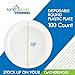 Next Level Stuff White Plastic Plates, 10 Inch, 100 Count – Disposable and Microwavable Dinnerware for Weddings, Party, Dinner, Dessert, Appetizers